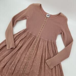 Vintage Moda International Dress Size 10 Pink Cottagecore Maxi Coquette 90s